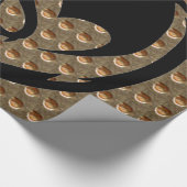 Schwarzer Drachengold-Einzug glänzende Umhüllung P Geschenkpapier (Ecke)