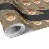 Schwarzer Drachengold-Einzug glänzende Umhüllung P Geschenkpapier (Rolleneckpunkt)