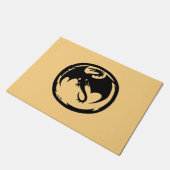 Schwarzer Drachengold kleine Türmatte (Schrägansicht)