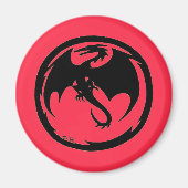 Schwarzer Drachenkornmagnet Magnet (Vorne)