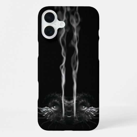 Schwarzer Drachenrauch iPhone Hülle (Rückseite)