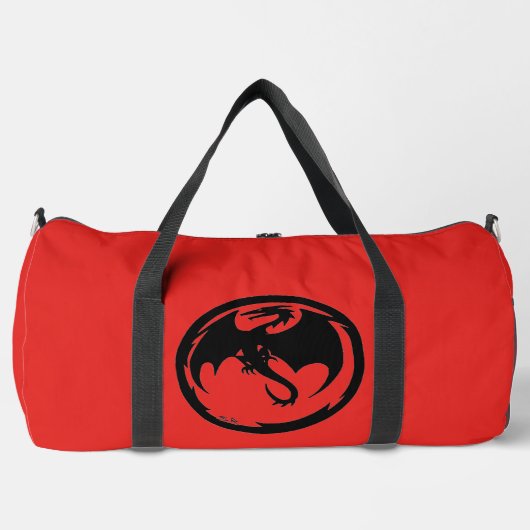 Schwarzer Drachenroter Duffelbeutel Duffle Bag (Vorderseite)