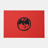 Schwarzer Drachenroter Türmchen Fußmatte (Vorderseite)