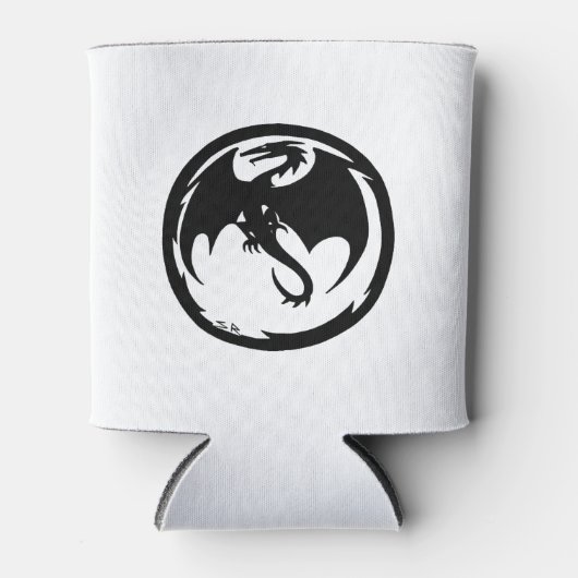 Schwarzer Drachenweiß kann 2-seitig kühler werden Dosenkühler (Vorderseite)