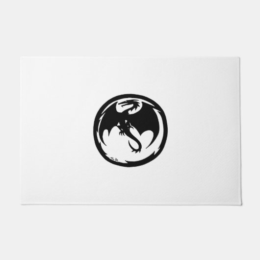 Schwarzer Drachenweißtor Fußmatte (Vorderseite)