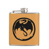 Schwarzer Dragon Gold Imitate Flachmann (Vorderseite)
