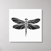 Schwarzer Dragonfly Leinwanddruck (Vorderseite)