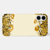 Schwarzer Dschungel Cheetah Glamour Creme Case-Mate iPhone Hülle (Rückseite (Horizontal))