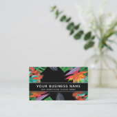 Schwarzer Dschungel Tropische Moderne Elegante Ber Terminkarte (Stehend Vorderseite)
