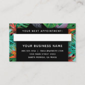 Schwarzer Dschungel Tropische Moderne Elegante Ber Terminkarte (Rückseite)