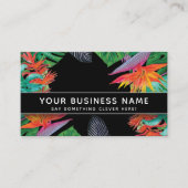 Schwarzer Dschungel Tropische Moderne Elegante Ber Terminkarte (Vorderseite)