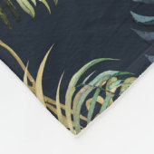 Schwarzer Dschungel Weiße Tiger Fleece Blanket (Ecke)