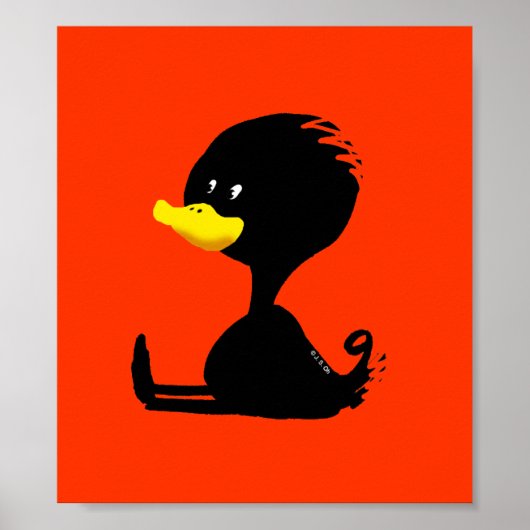 schwarzer Duck Poster (Vorne)