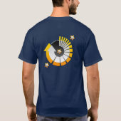 Schwarzer dunkelblauer on-line-T - Shirt Claudia (Rückseite)