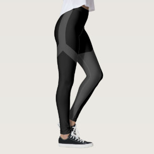 Schwarzer dunkelgrauer Kontrast-polygonale Leggings