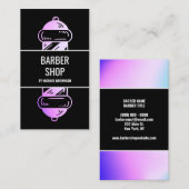 Schwarzer Dunkler Camouflage Holographic Barber Po Visitenkarte (Vorne/Hinten)