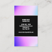 Schwarzer Dunkler Camouflage Holographic Barber Po Visitenkarte (Rückseite)