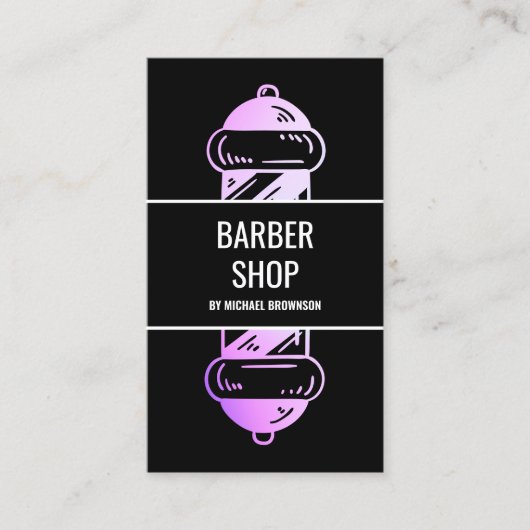 Schwarzer Dunkler Camouflage Holographic Barber Po Visitenkarte (Vorderseite)