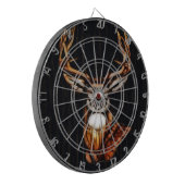 Schwarzer dunkler Holzhengst Hirsch rustikales Lan Dartscheibe (Vorderseite Links)