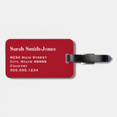 Schwarzer dunkler roter Strichcodestreifen für Mon Gepäckanhänger (Rückseite horizontal)