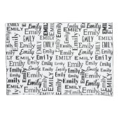 Schwarzer E-Mail-Name auf Weiß Kissenbezug (Vorderseite-Links)