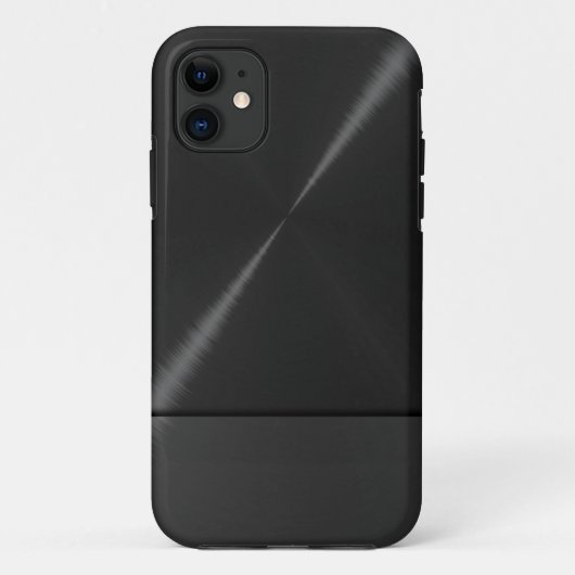 Schwarzer Edelstahl metallisch Case-Mate iPhone Hülle (Rückseite)