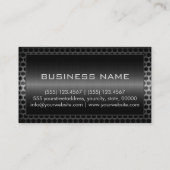 Schwarzer Edelstahl-moderne Metallgrenze Visitenkarte (Rückseite)