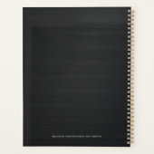 Schwarzer, einfacher Metallbürstenlook Planer (Rückseite)