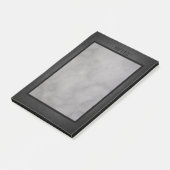 Schwarzer, einfacher, moderner Marmor Post-it Klebezettel (angewinkelt)