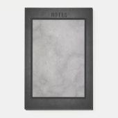 Schwarzer, einfacher, moderner Marmor Post-it Klebezettel (Vorderseite)