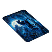 Schwarzer Einhorn Fantasy Vollmond Magnet (Rechte Seite)