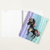 Schwarzer Einhorn Lila-Rosa-Schwanz Planer (Anzeige)