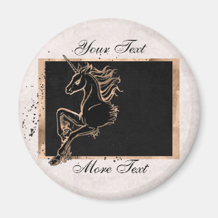 Schwarzer Einhorn-Magnet Magnet