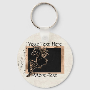 Schwarzer Einhorn-Schlüsselanhänger Schlüsselanhänger