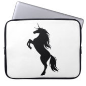Schwarzer Einhorn-Silhouette Laptop-Sieb Laptopschutzhülle (Vorderseite)