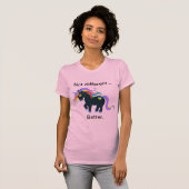 Schwarzer Einhorn-T - Shirt (Vorne ganz)