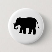 Schwarzer Elefant Button (Vorderseite)