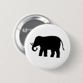 Schwarzer Elefant Button (Vorne & Hinten)