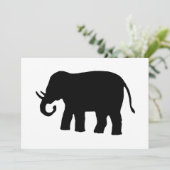 Schwarzer Elefant Einladung (Stehend Vorderseite)
