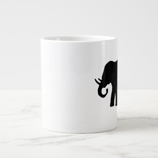 Schwarzer Elefant Jumbo-Tasse (Vorderseite)