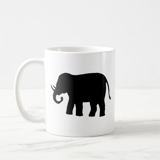Schwarzer Elefant Kaffeetasse (Links)