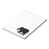 Schwarzer Elefant Notizblock (Rotiert)