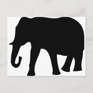 Schwarzer Elefant Postkarte