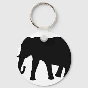 Schwarzer Elefant Schlüsselanhänger