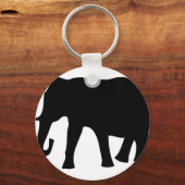 Schwarzer Elefant Schlüsselanhänger (Vorderseite)