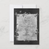 Schwarzer eleganter funkelnder Rahmen RSVP Karte (Vorderseite)