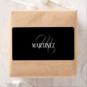 Schwarzer eleganter Personalisierter Nachname | Na (Insitu)