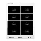 Schwarzer eleganter Personalisierter Nachname | Na (Vorne)