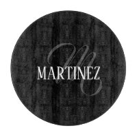 Schwarzer eleganter Personalisierter Nachname | Na