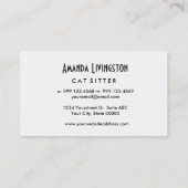 Schwarzer eleganter Quatrefoil individueller Name Visitenkarte (Rückseite)